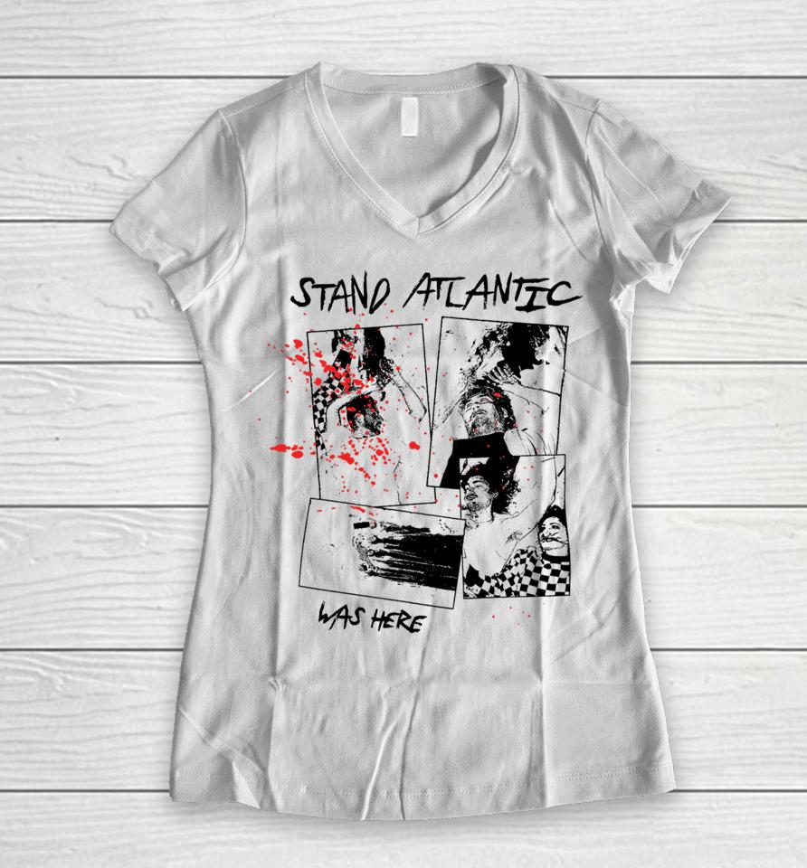 Artistfirst Stand Atlantic Was Here Women V-Neck T-Shirt