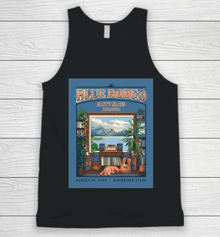 Artwork Poster For Blue Rodeo Official Tour At Budweiser Stage On August 24Th 2024 Unisex Tank Top