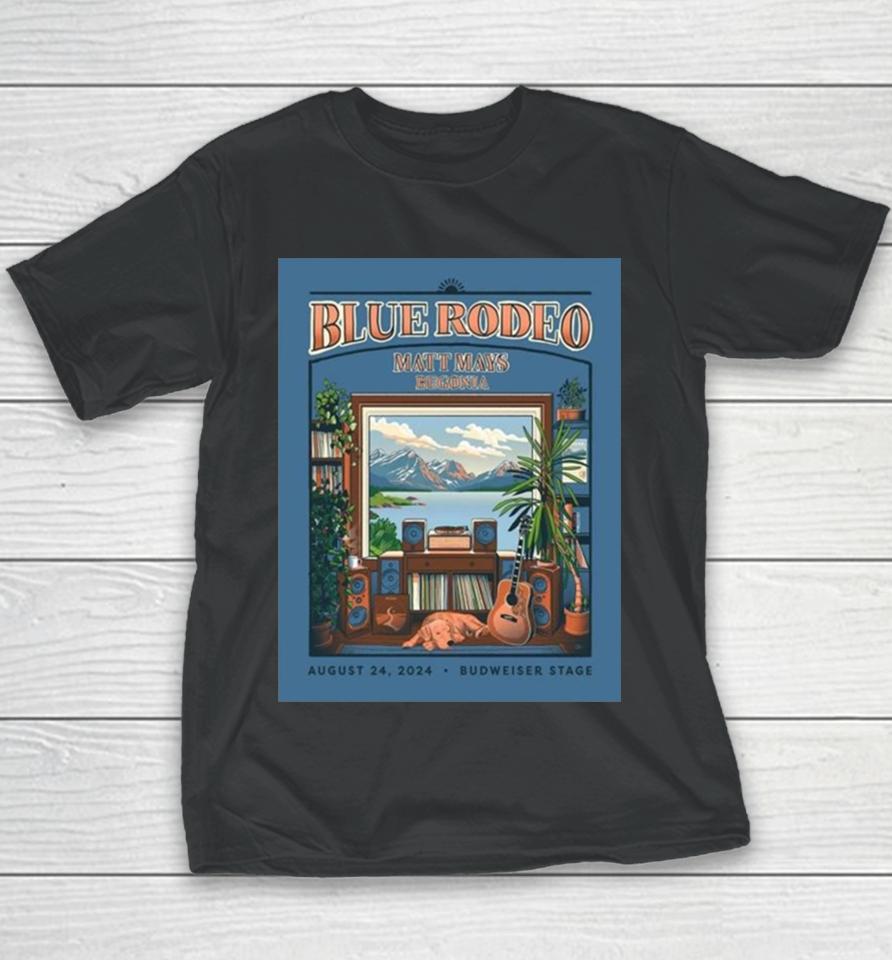 Artwork Poster For Blue Rodeo Official Tour At Budweiser Stage On August 24Th 2024 Youth T-Shirt