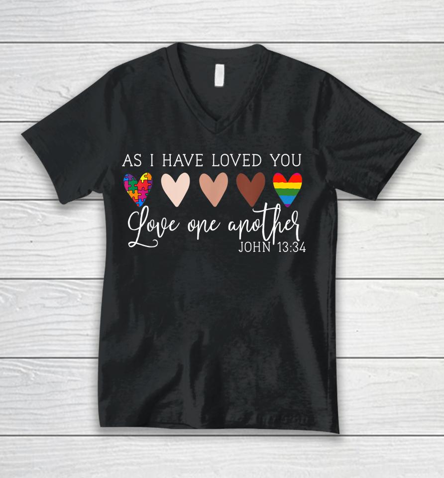 As I Have Loved You Love One Another Unisex V-Neck T-Shirt