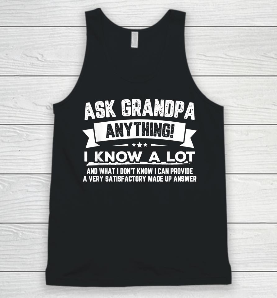 Ask Grandpa Anything Father's Day Unisex Tank Top
