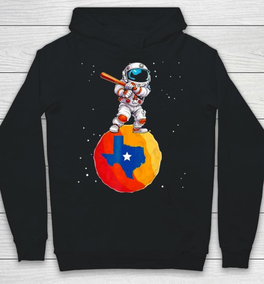 Astronaut Holding Baseball Bat Standing On Houston Astros Planet Stars Hoodie