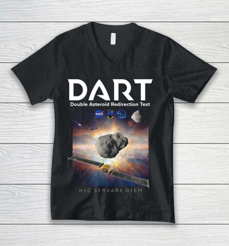 Astronomy Dart Double Asteroid Redirection Test Unisex V-Neck T-Shirt