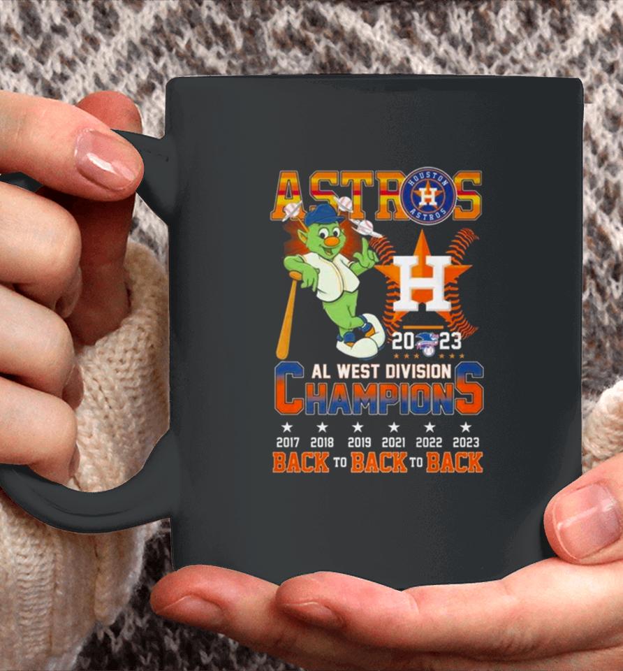 Astros 2023 Al West Division Champions Back To Back To Back 2017 2023 Coffee Mug