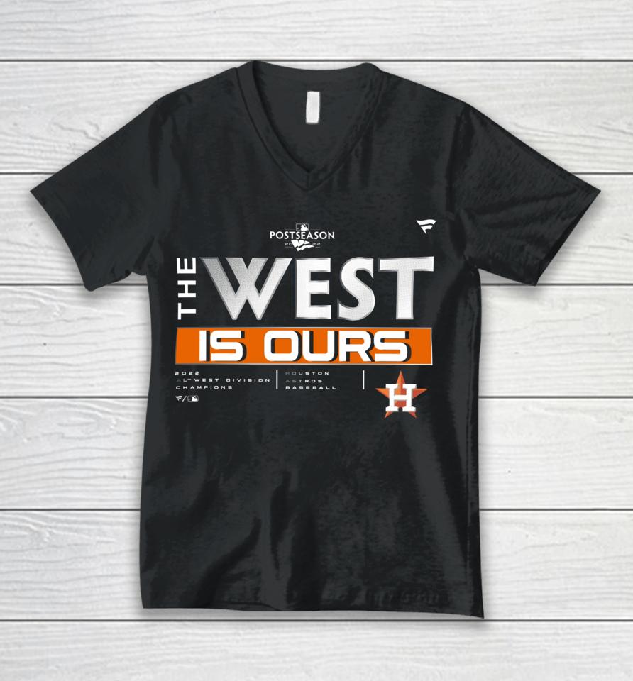 Astros Al West Champions Unisex V-Neck T-Shirt