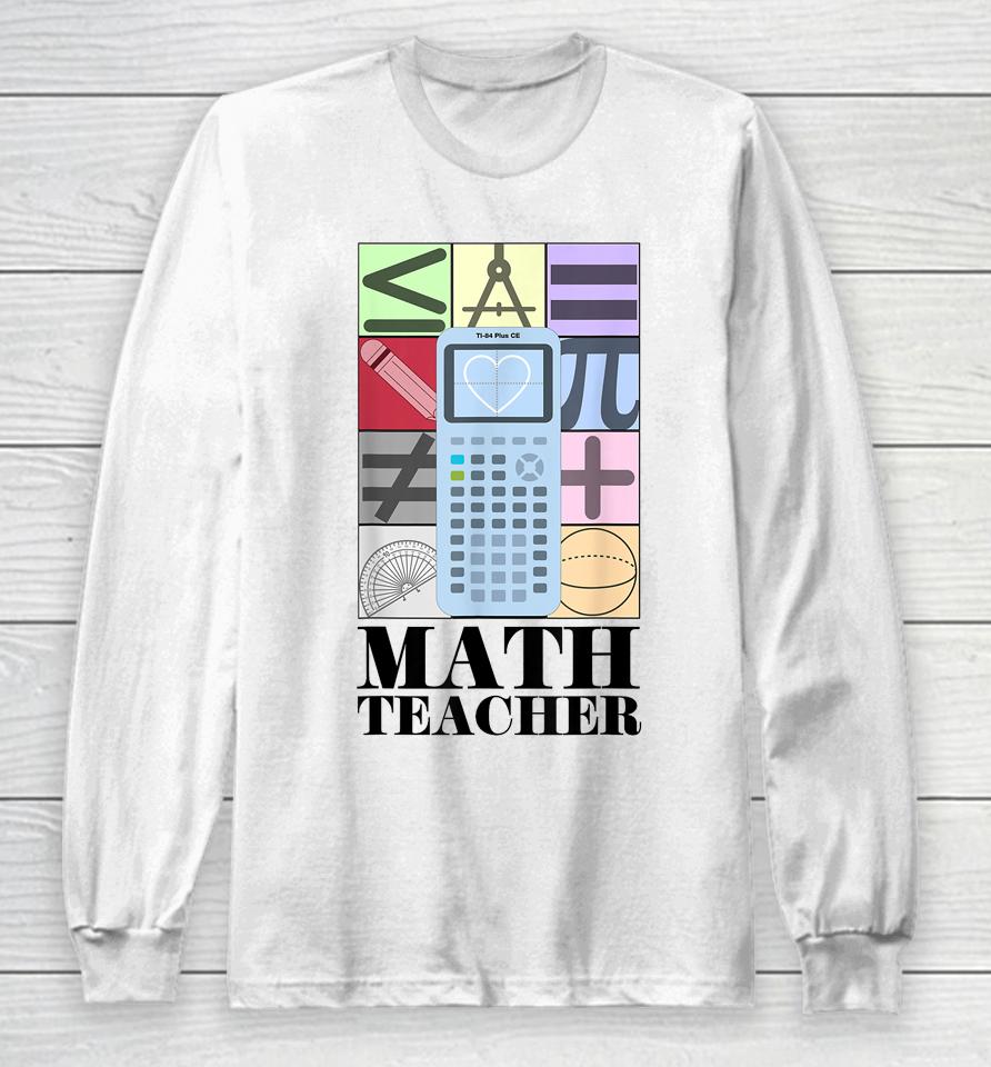 @Iteachalgebra Math Teacher Long Sleeve T-Shirt