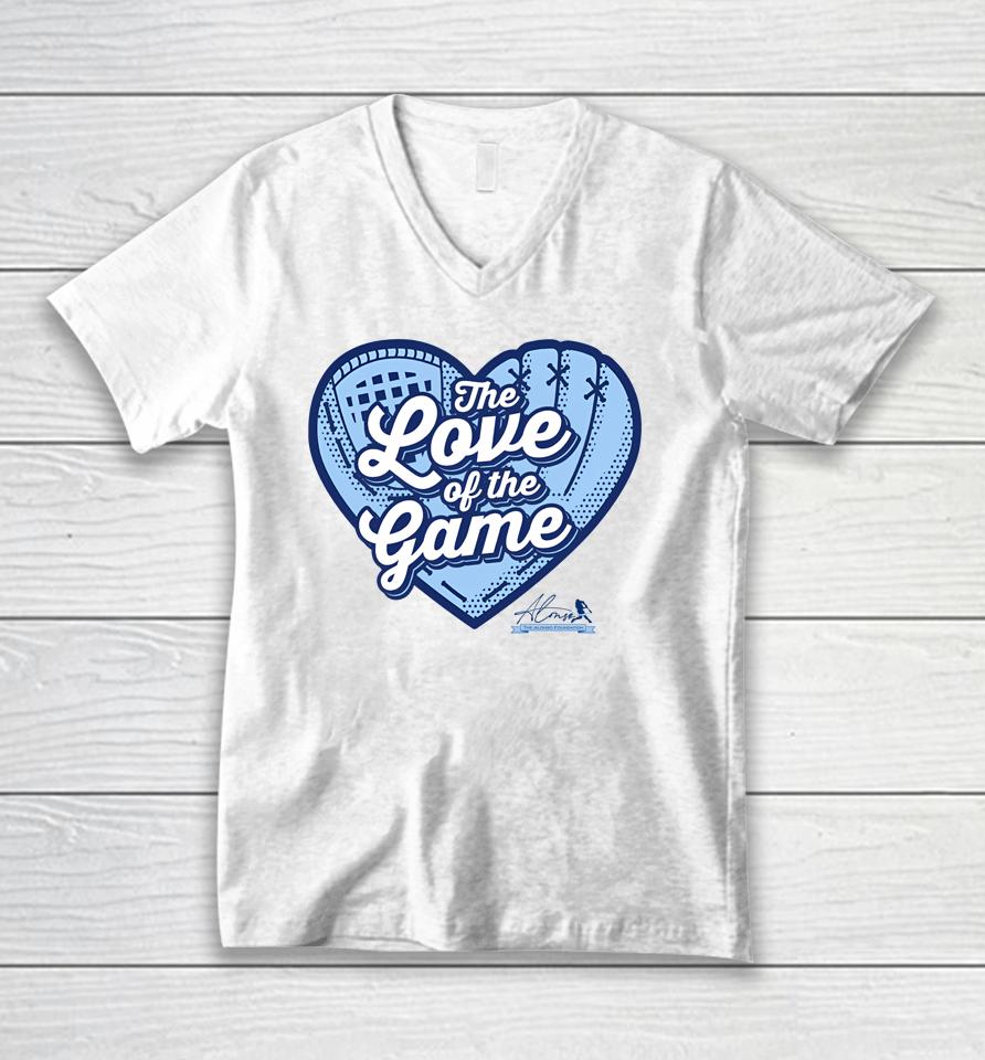 Athlete Logos The Love Of The Game Alonso Foundation Unisex V-Neck T-Shirt