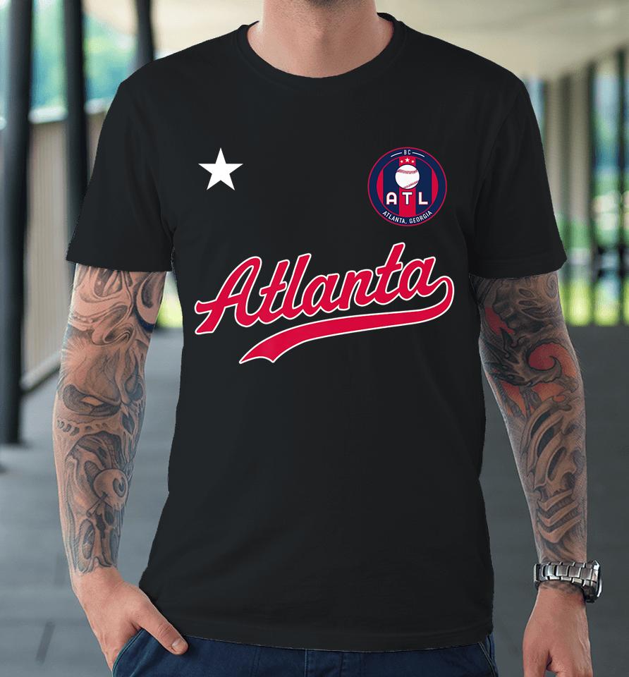 Atlanta Baseball Jersey - Atl Mini Badge Premium T-Shirt