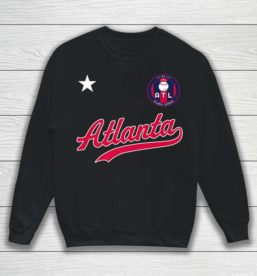 Atlanta Baseball Jersey - Atl Mini Badge Sweatshirt