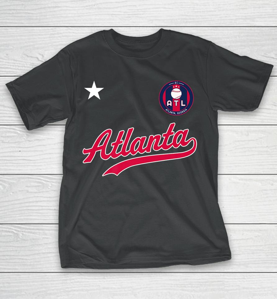 Atlanta Baseball Jersey - Atl Mini Badge T-Shirt