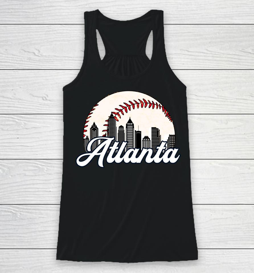 Atlanta Baseball Skyline Atlanta Cityscape Racerback Tank