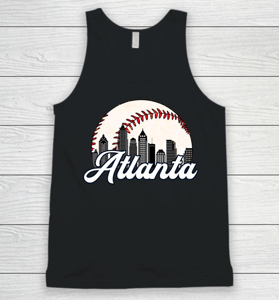 Atlanta Baseball Skyline Atlanta Cityscape Unisex Tank Top