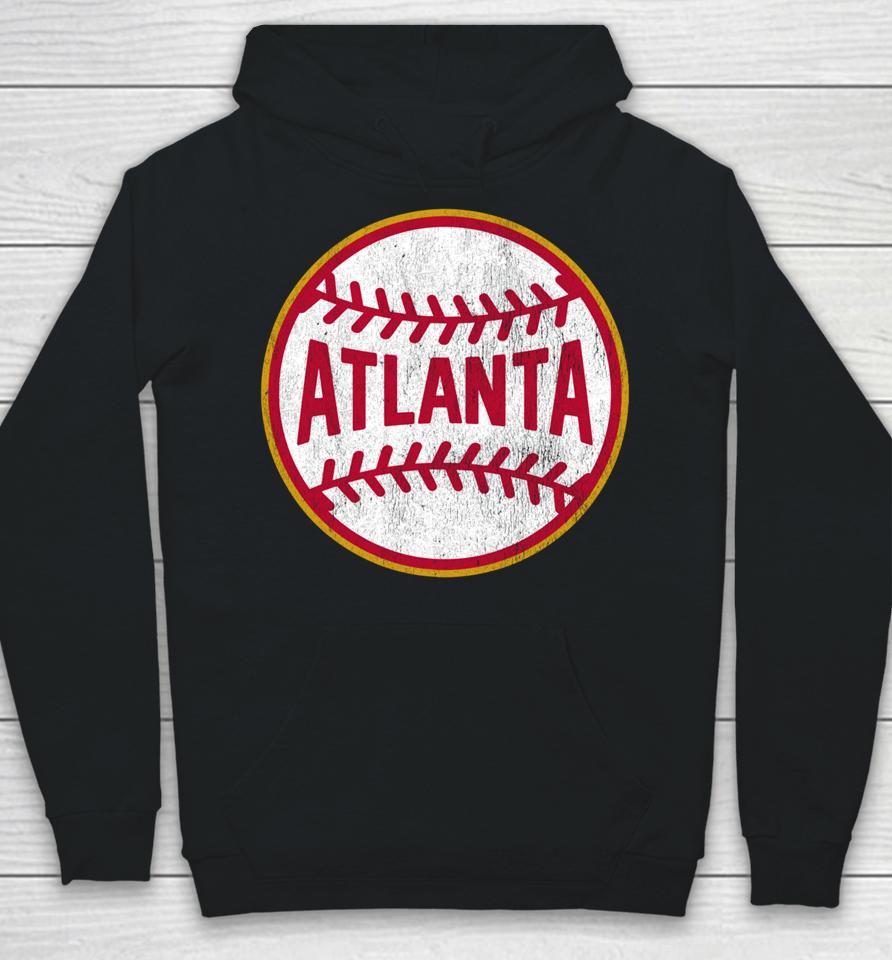 Atlanta Baseball Vintage Retro Hoodie
