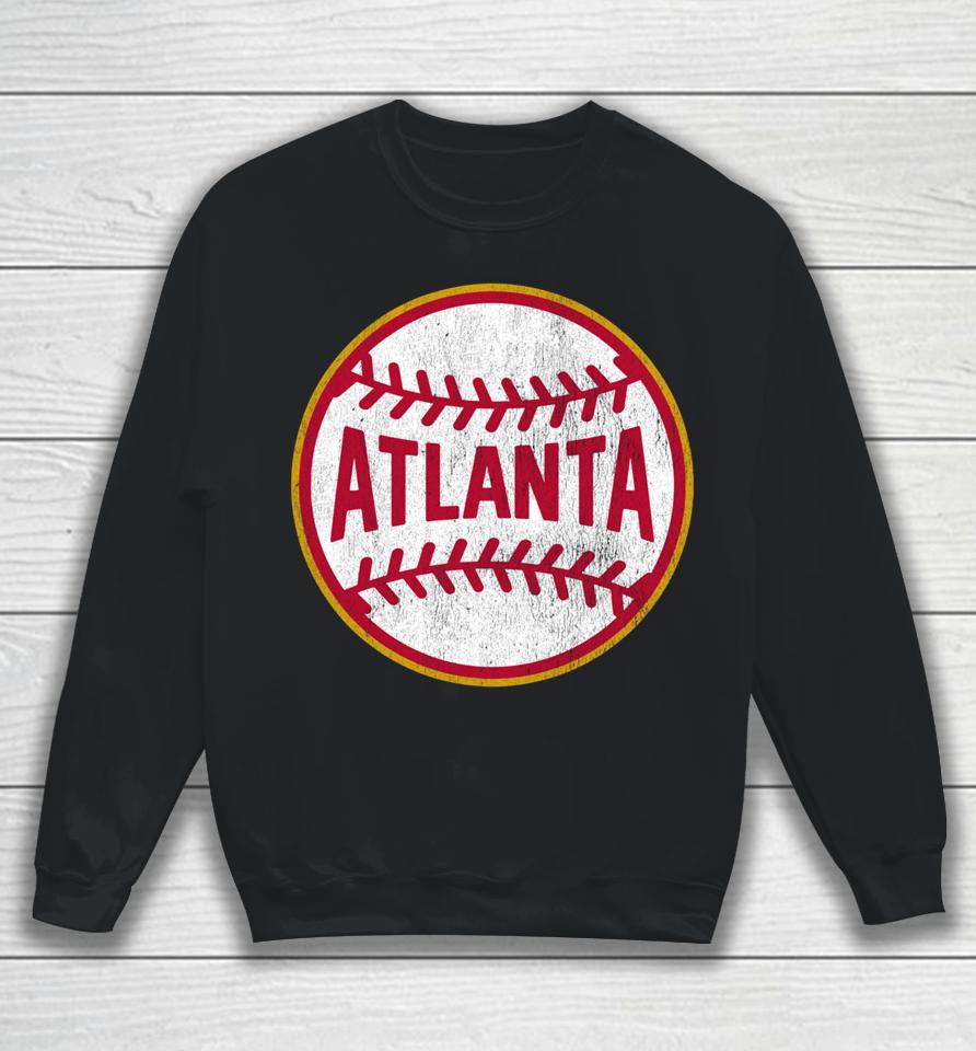 Atlanta Baseball Vintage Retro Sweatshirt