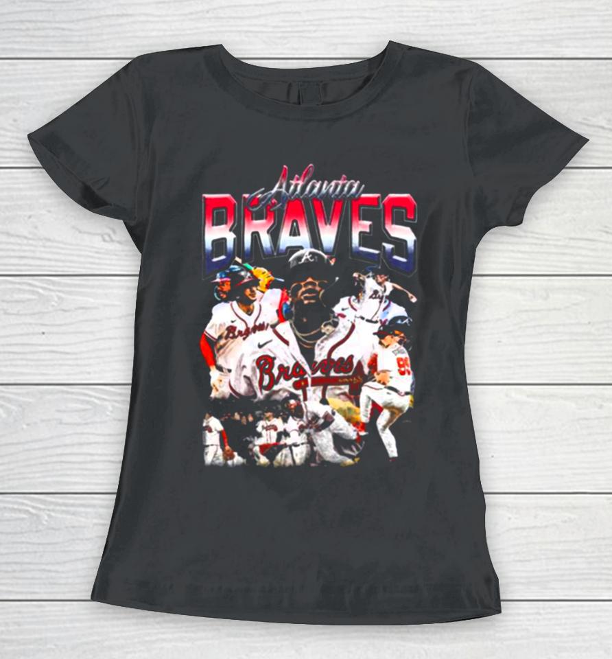 Atlanta Braves Baseball Tee » Vintage Heavyweight Women T-Shirt