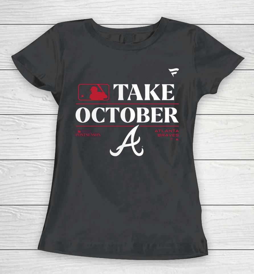 Atlanta Braves Fanatics Branded 2023 Postseason Locker Room Women T-Shirt
