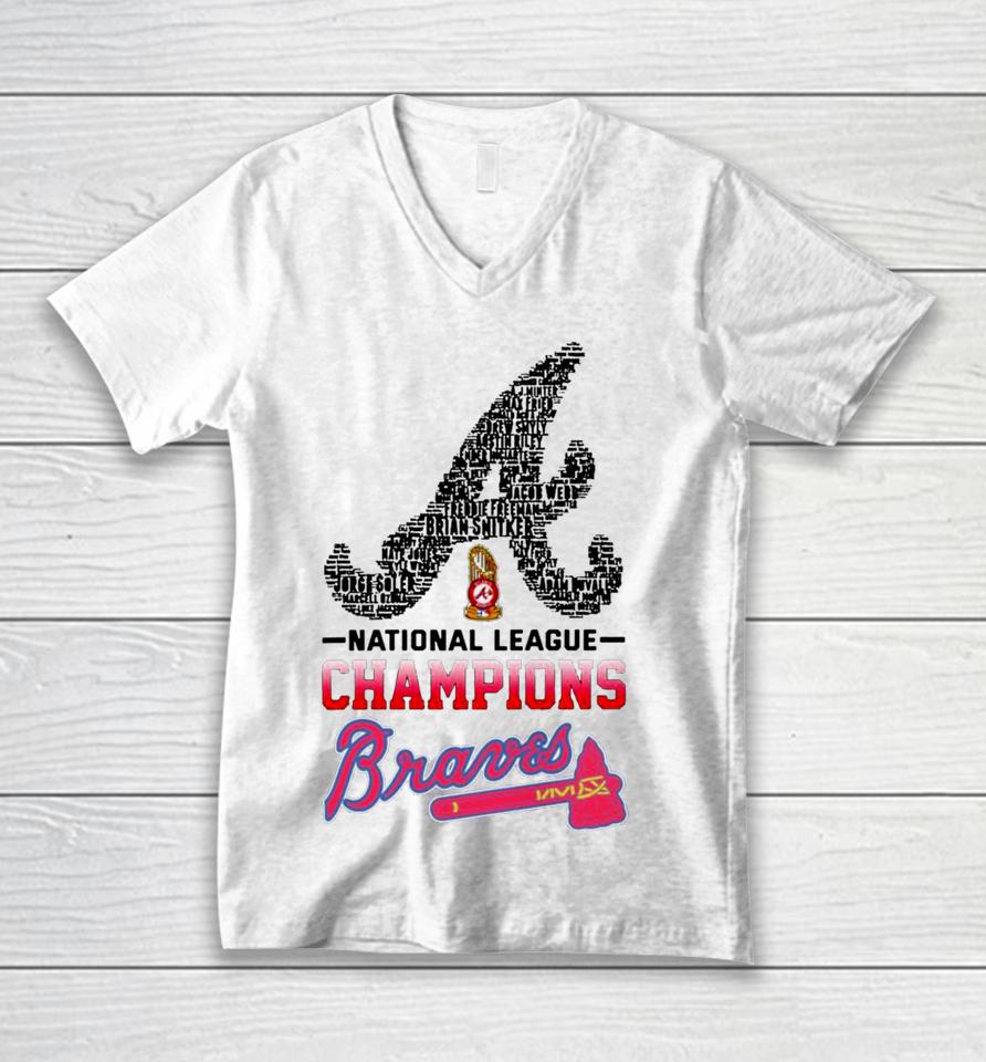 Atlanta Braves National League Champions Unisex V-Neck T-Shirt