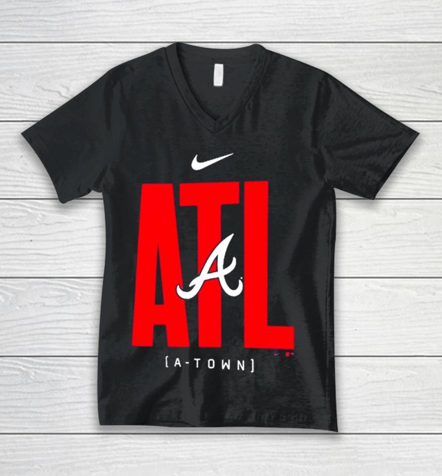 Atlanta Braves Nike Youth Scoreboard Unisex V-Neck T-Shirt