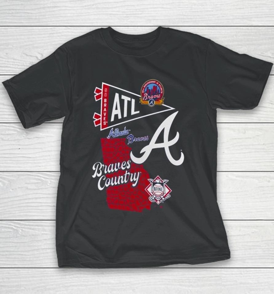 Atlanta Braves Split Zone Braves Country 2024 Youth T-Shirt