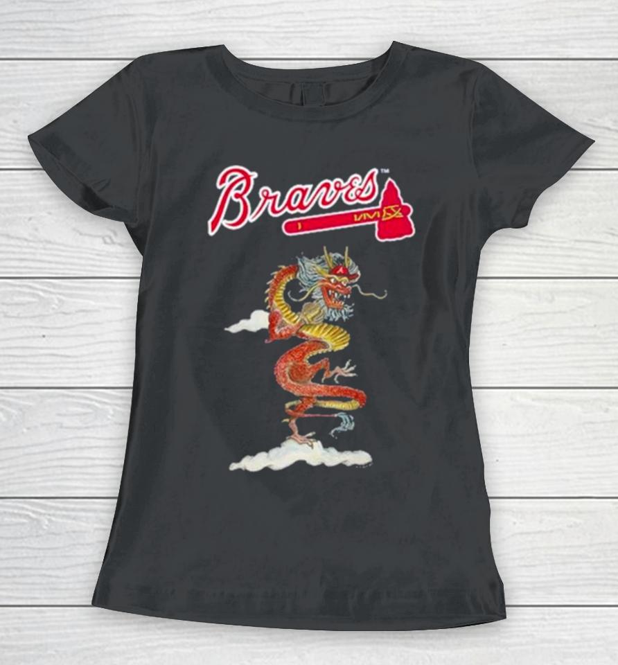 Atlanta Braves Tiny Turnip Infant 2024 Year Of The Dragon Women T-Shirt