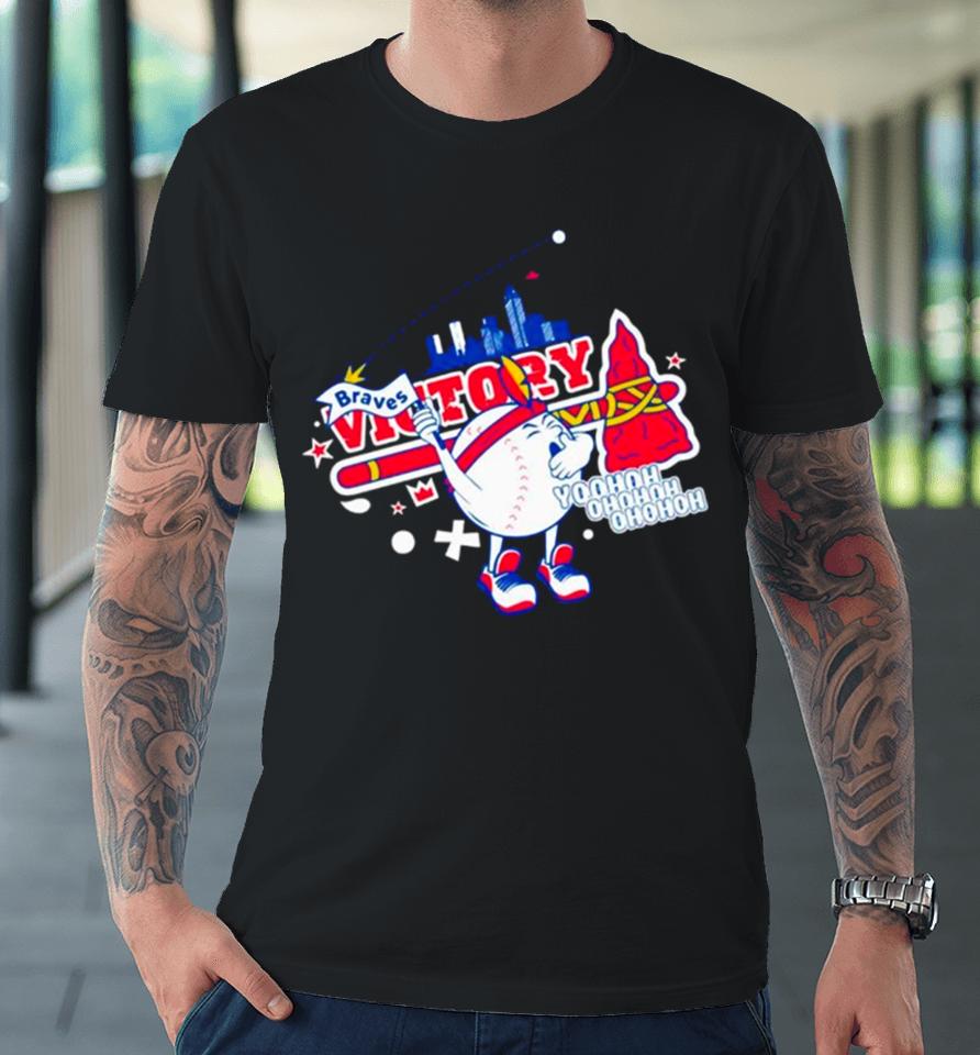 Atlanta Braves Victory Baseball Mascot Premium T-Shirt