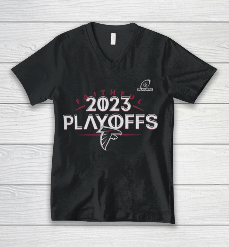 Atlanta Falcons 2023 Nfl Playoffs Faithful Unisex V-Neck T-Shirt