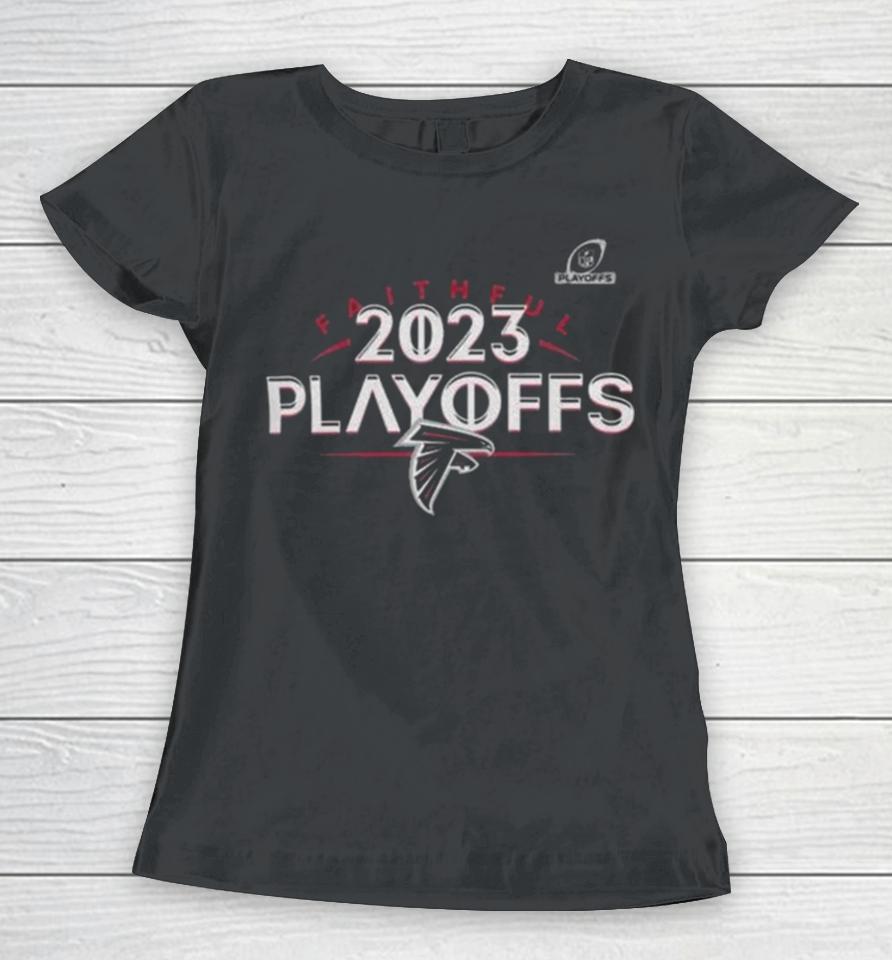 Atlanta Falcons 2023 Nfl Playoffs Faithful Women T-Shirt