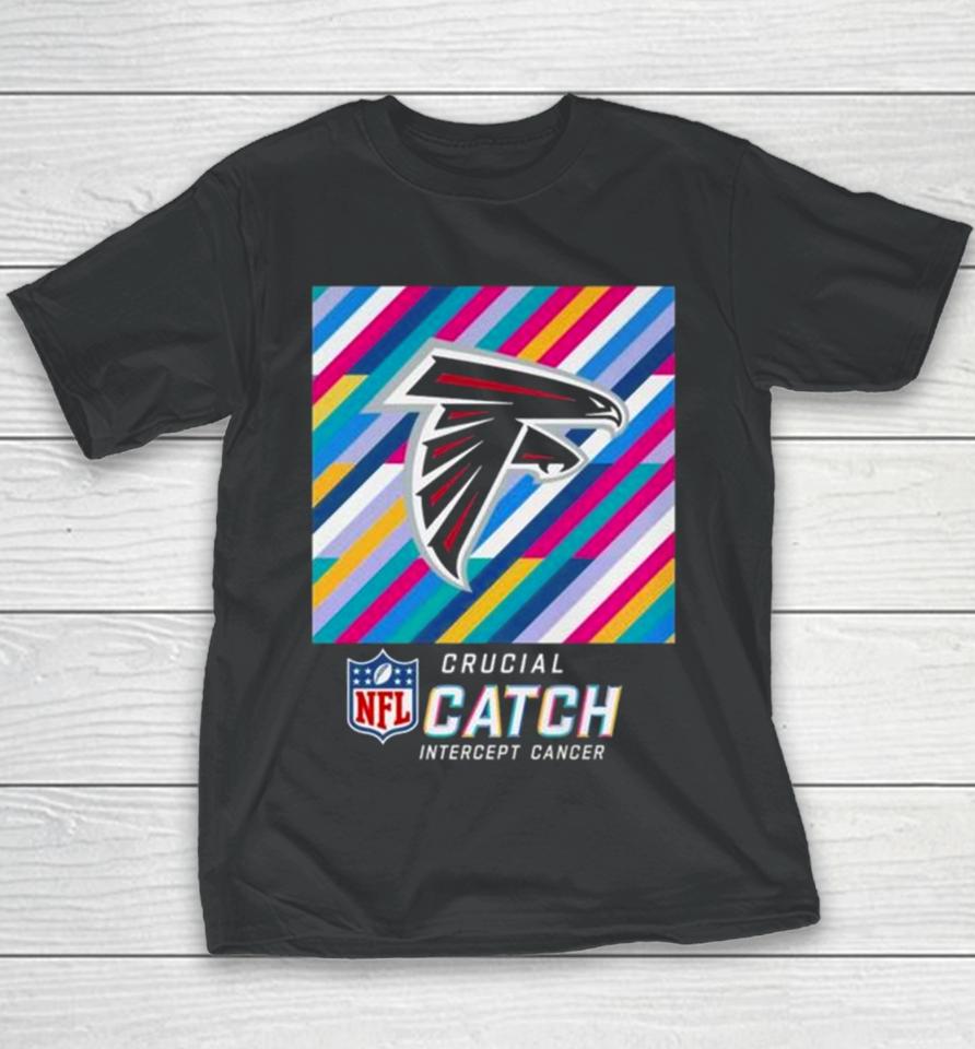 Atlanta Falcons Nfl Crucial Catch Intercept Cancer Youth T-Shirt