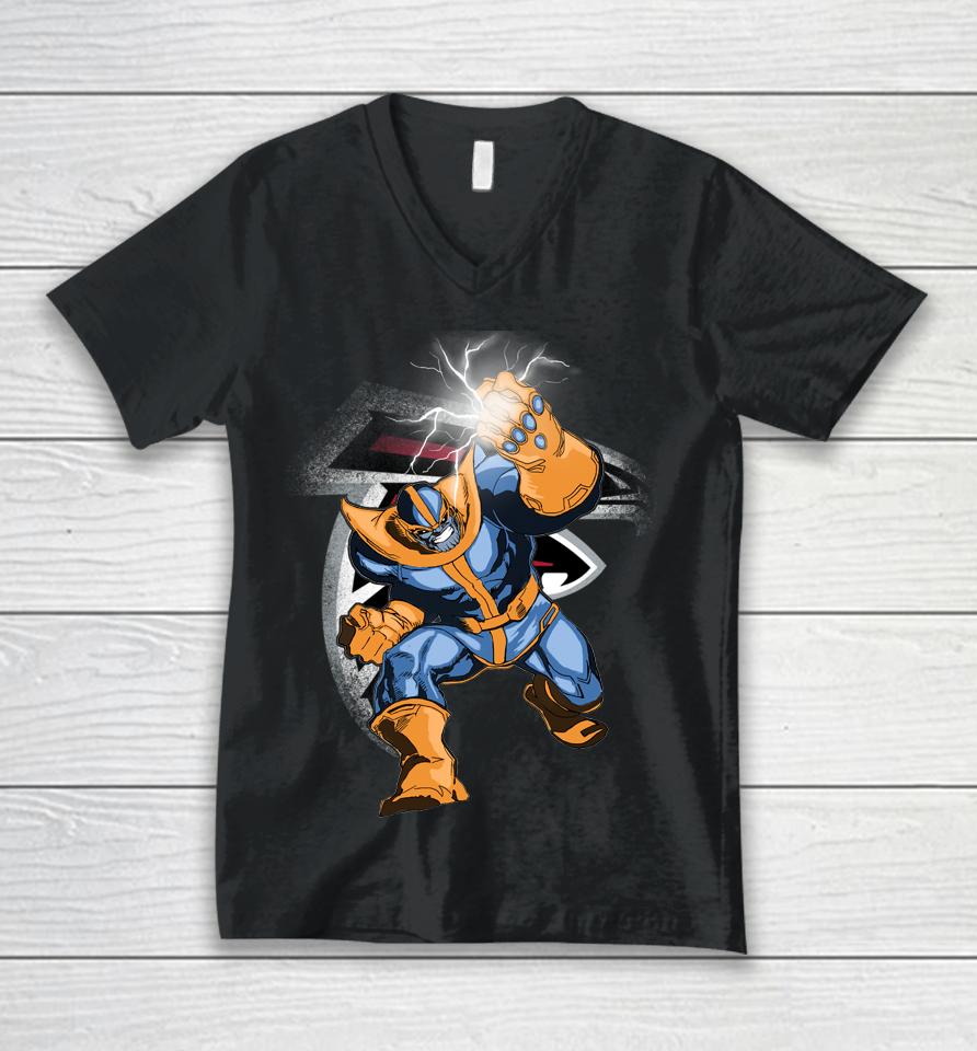 Atlanta Falcons Nfl Football Thanos Avengers Infinity War Marvel Unisex V-Neck T-Shirt