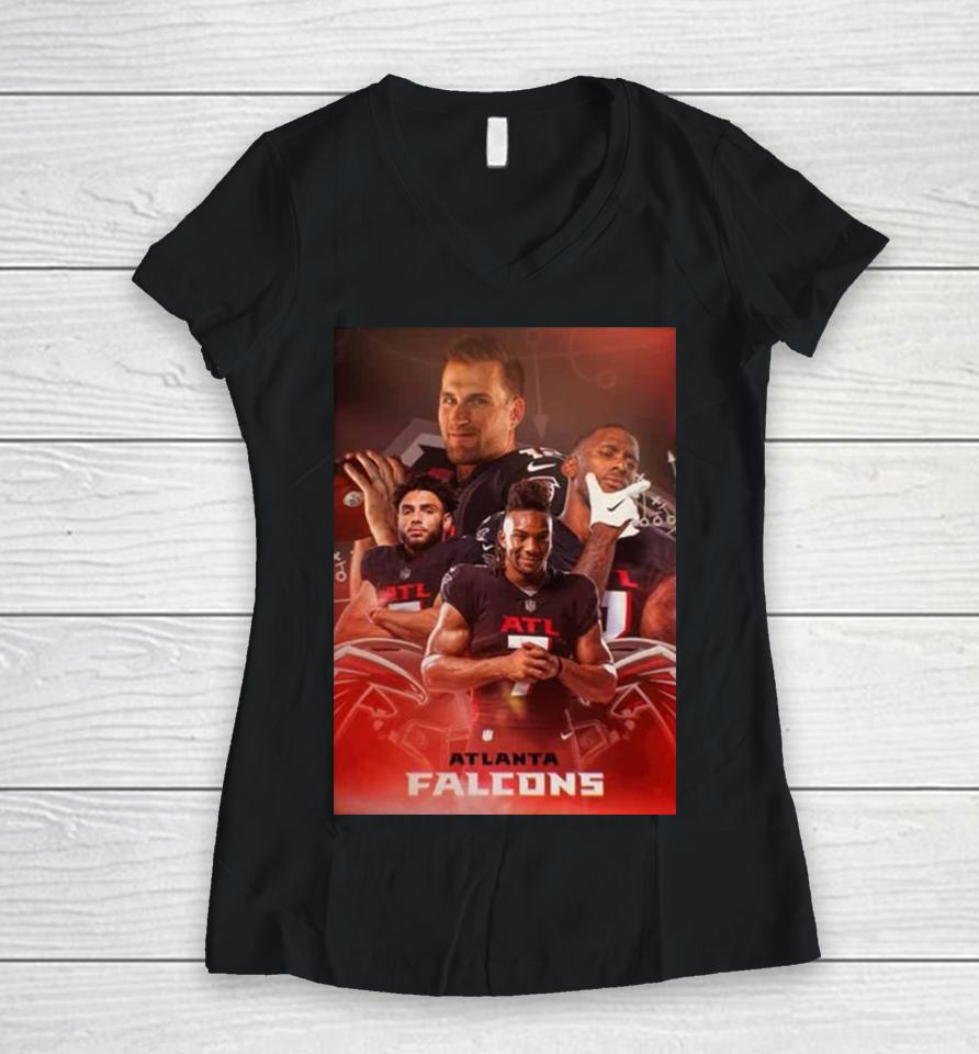 Atlanta Falcons Offense Looking Fully Loaded Women V-Neck T-Shirt