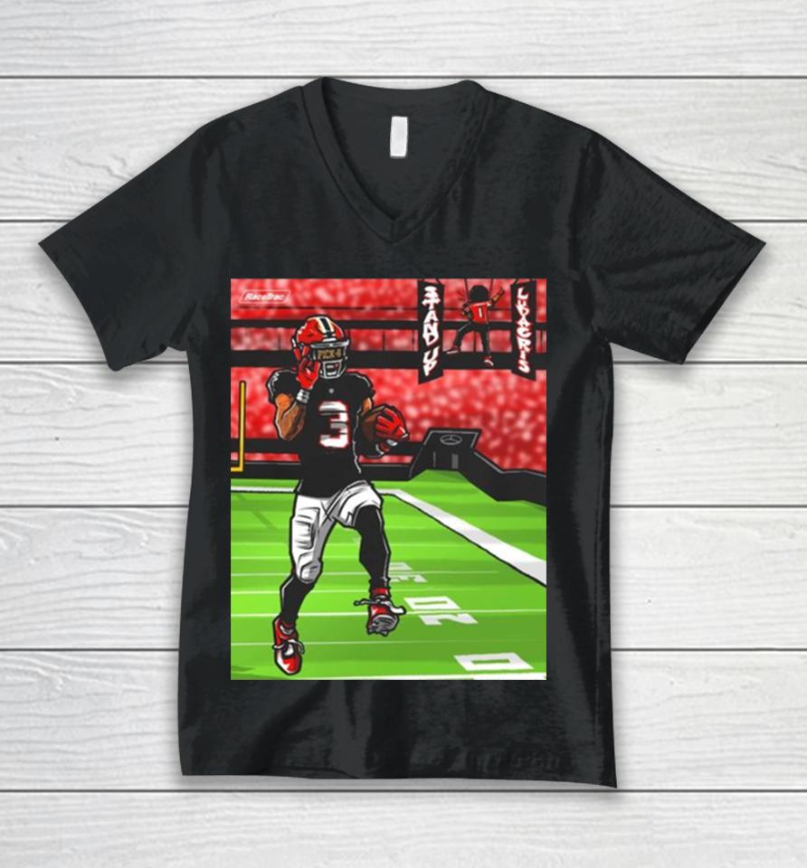 Atlanta Falcons Stand Up Ludacris Unisex V-Neck T-Shirt