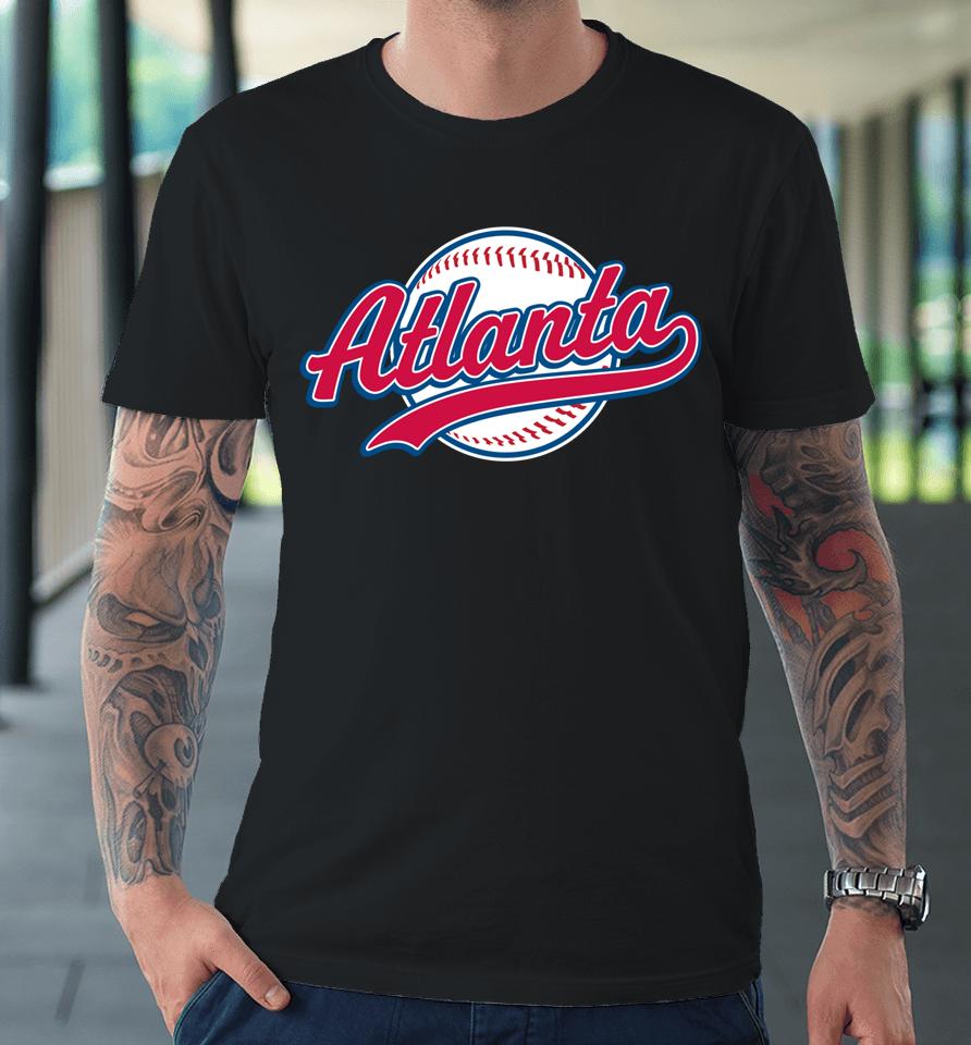 Atlanta Vintage Baseball Throwback Retro Premium T-Shirt