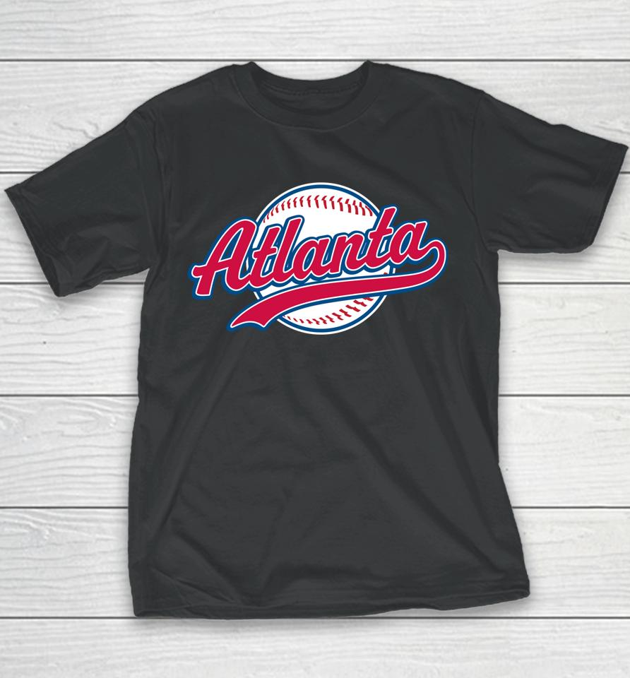 Atlanta Vintage Baseball Throwback Retro Youth T-Shirt