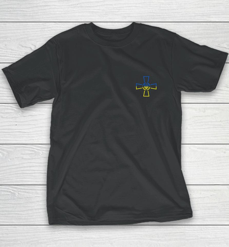 Ato Cross Tryzub Ukraine Volodymyr Zelensky Green Youth T-Shirt
