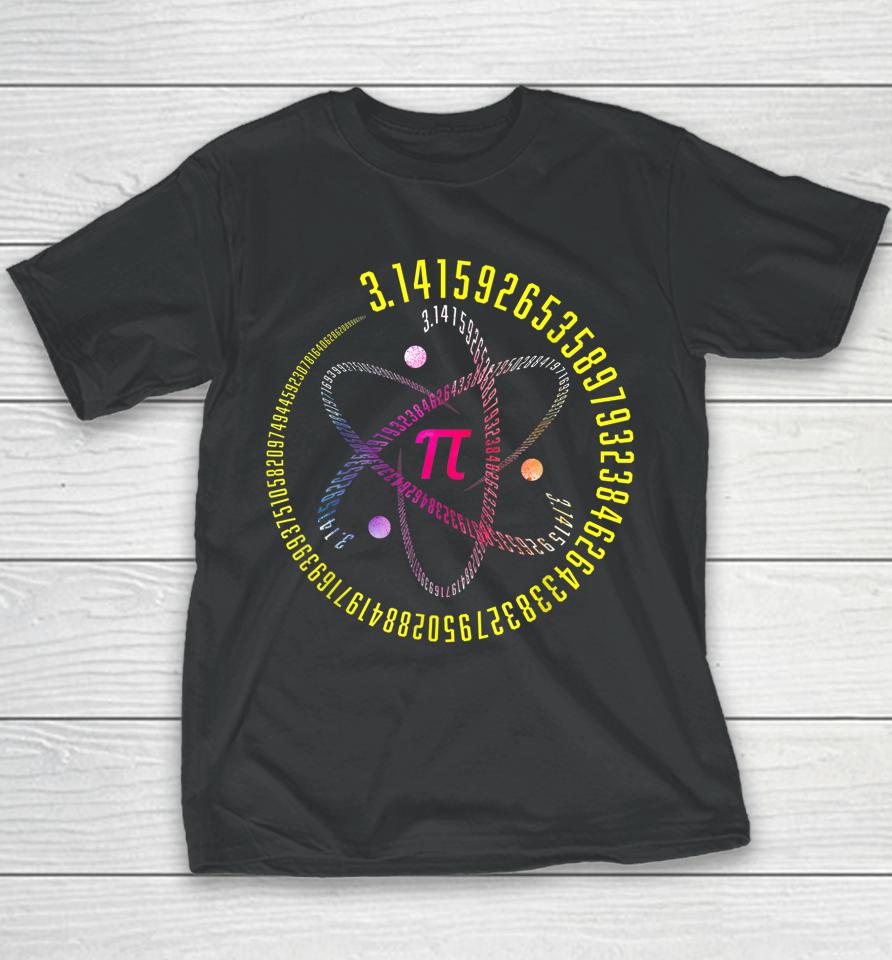 Atom Pi Math Science 3 14 Pi Day Youth T-Shirt
