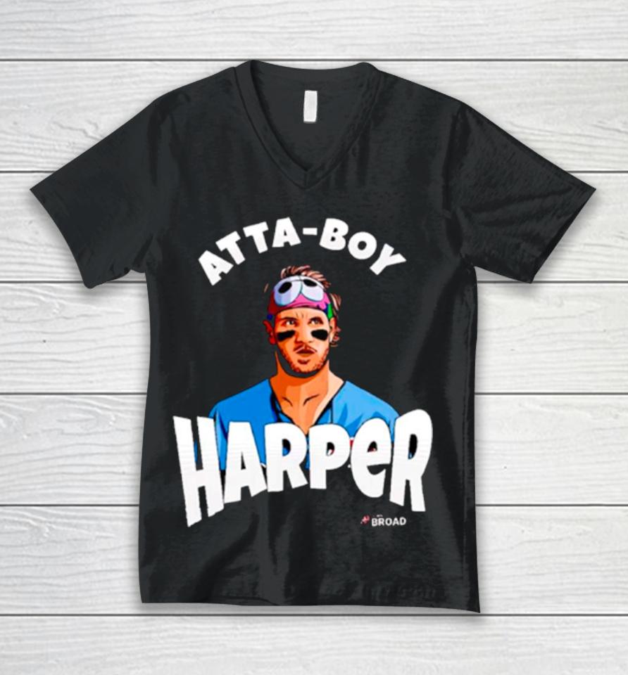 Atta Boy Bryce Harper Philadelphia Phillies Unisex V-Neck T-Shirt