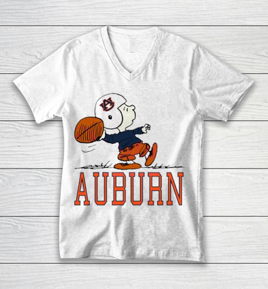 Auburn Charlie Football Cartoon Unisex V-Neck T-Shirt