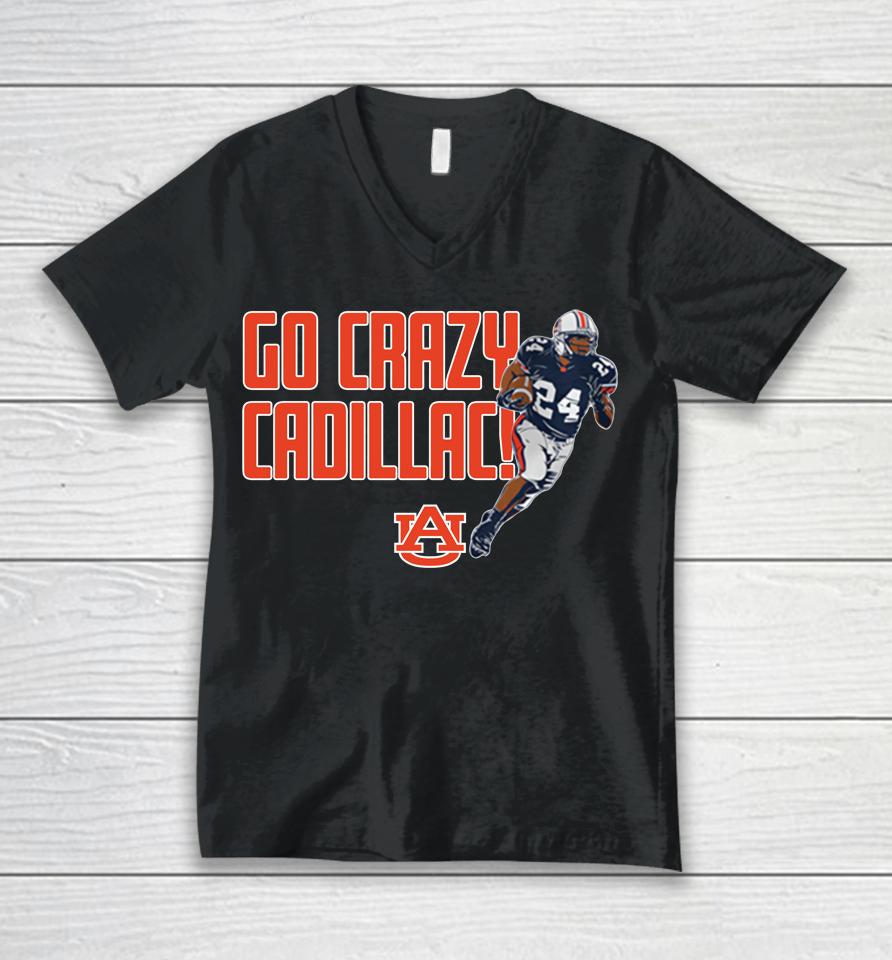Auburn Football 2022 Go Crazy Cadillac Breakingt Unisex V-Neck T-Shirt