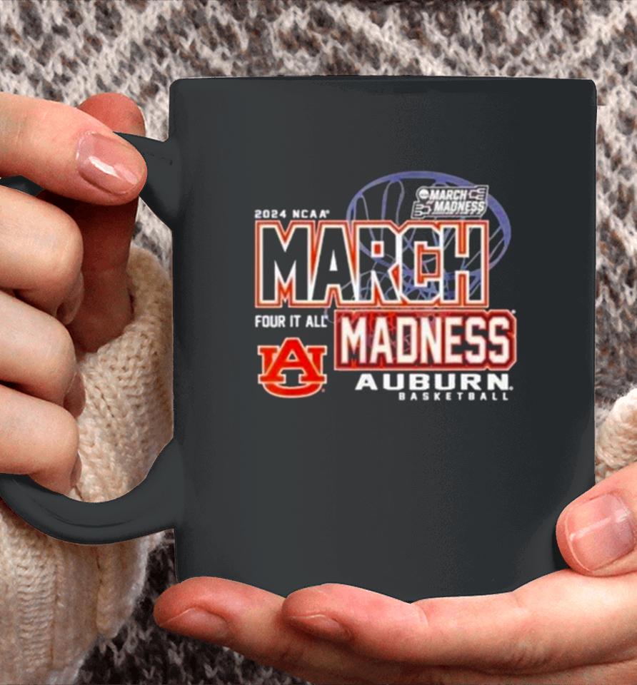 Auburn Tigers 2024 Ncaa Women’s Basketball March Madness Four It All Coffee Mug