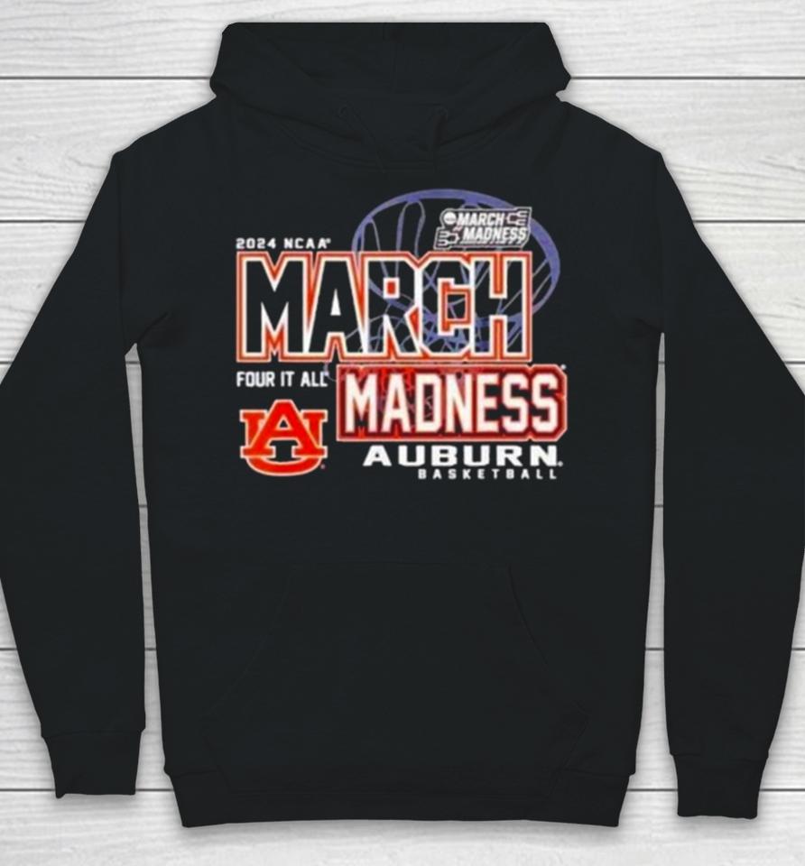 Auburn Tigers 2024 Ncaa Women’s Basketball March Madness Four It All Hoodie