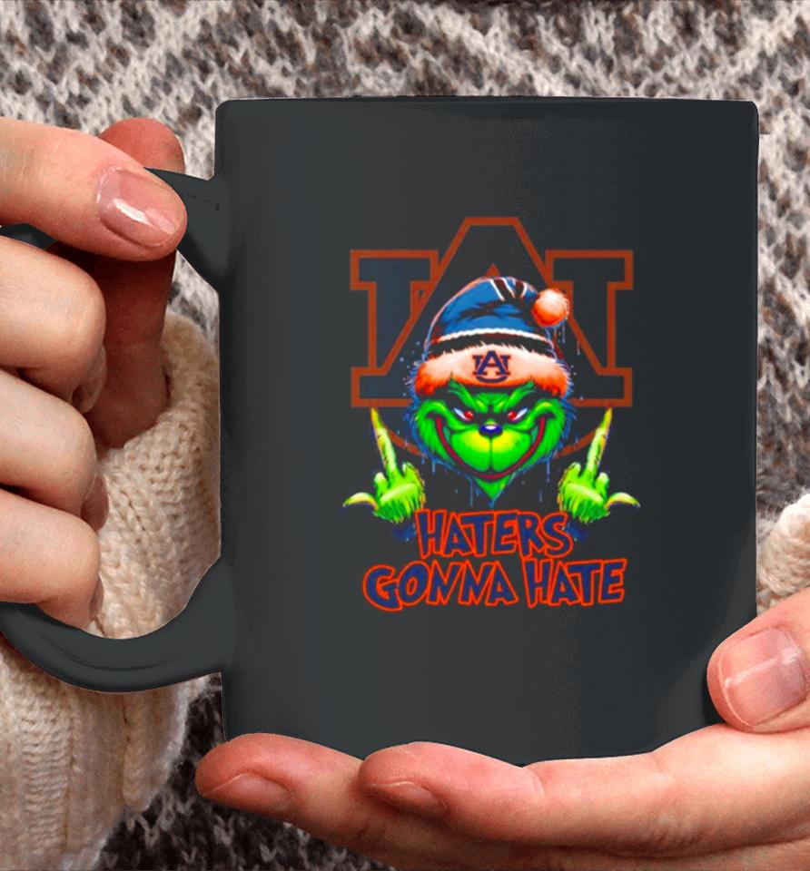 Auburn Tigers Grinch Santa Middle Finger Haters Gonna Hate Coffee Mug