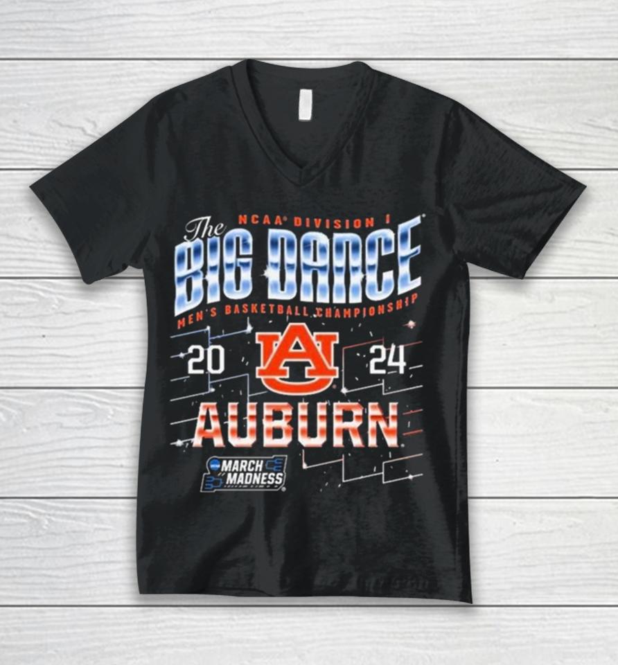 Auburn Tigers The Big Dance Ncaa Division Men’s Basketball Championship 2024 Unisex V-Neck T-Shirt