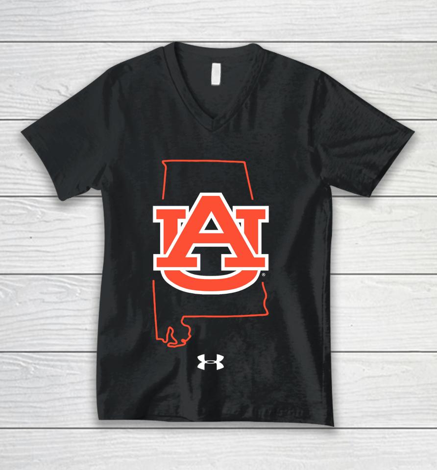 Auburn Tigers Under Armour Performance Logo Unisex V-Neck T-Shirt