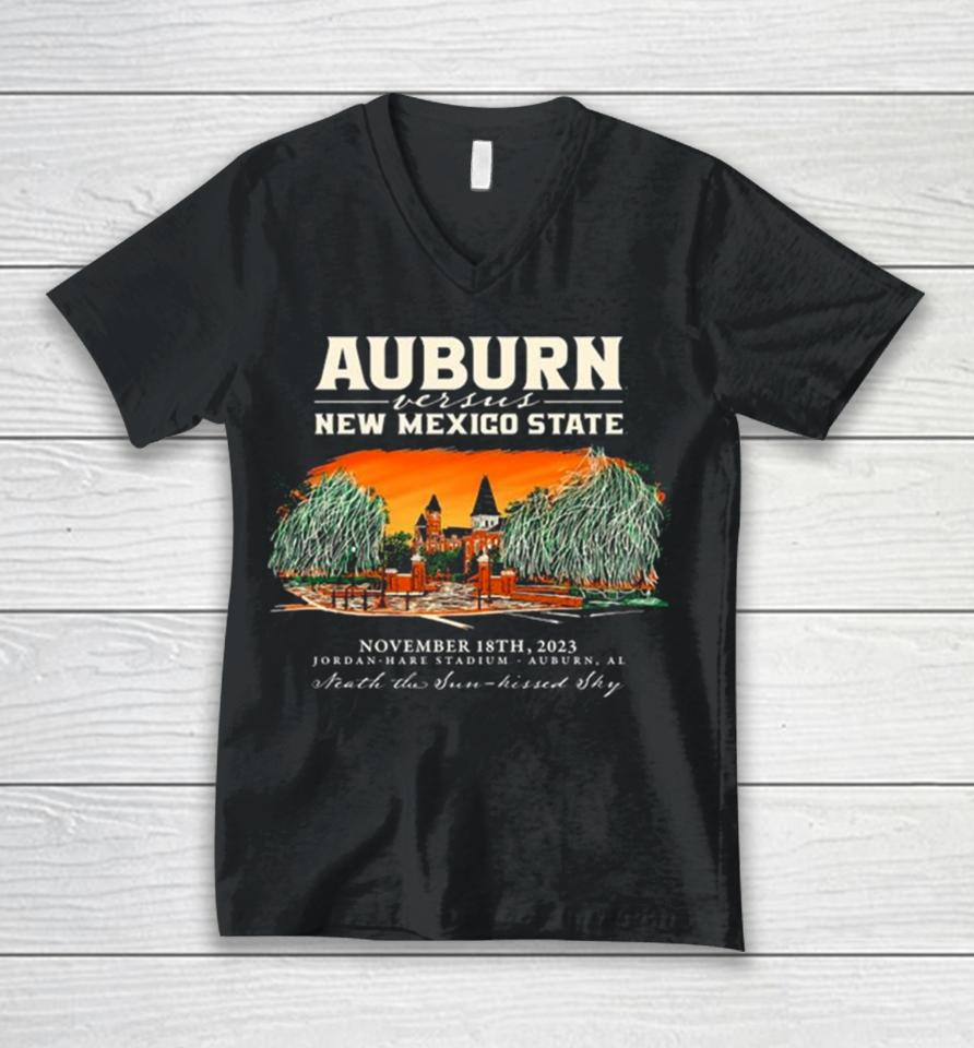 Auburn Vs New Mexico State 2023 Jordan Hare Stadium Unisex V-Neck T-Shirt