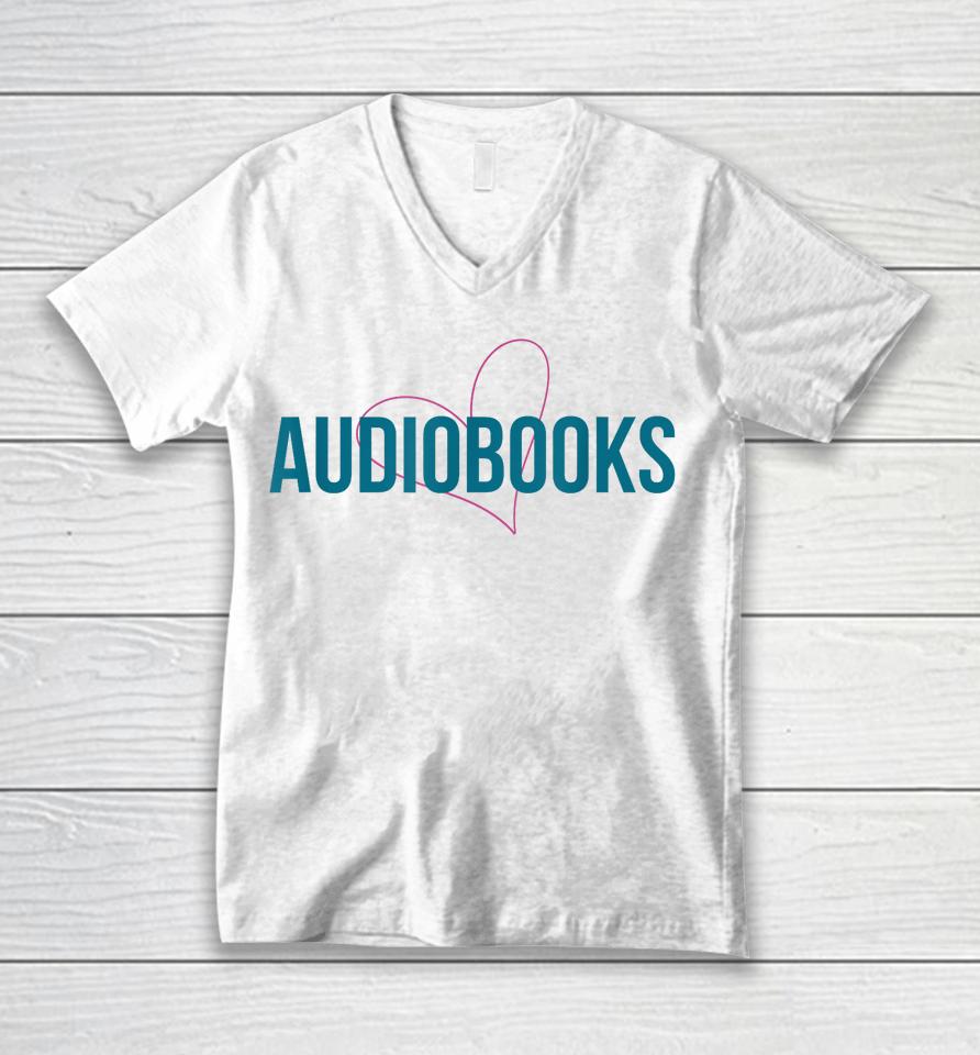 Audiobook Heart Unisex V-Neck T-Shirt