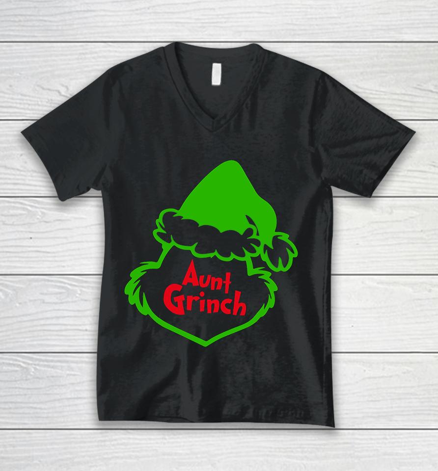 Aunt Grinch Christmas Unisex V-Neck T-Shirt