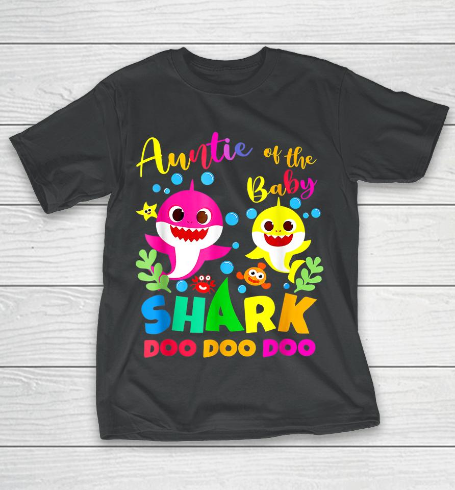 Auntie Shark Birthday Auntie Shark  Family Mother's T-Shirt