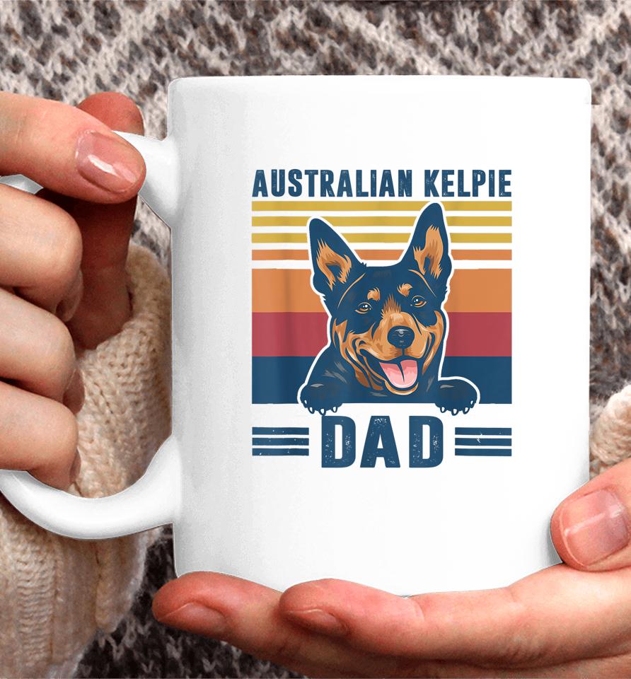 Australian Kelpie Dad Father Retro Australian Kelpie Gifts Coffee Mug