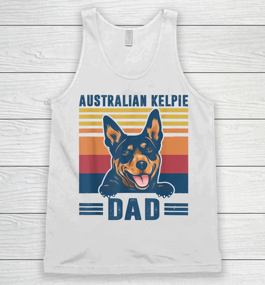 Australian Kelpie Dad Father Retro Australian Kelpie Gifts Unisex Tank Top