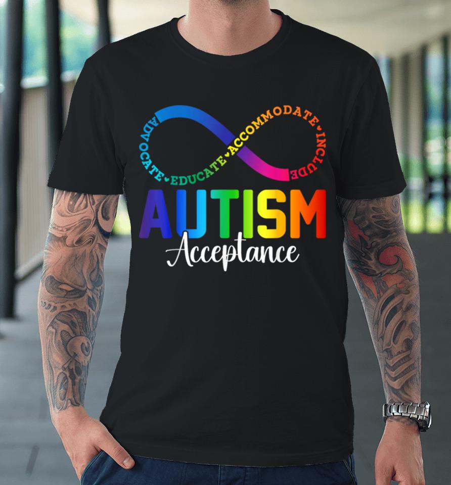 Autism Awareness Acceptance Infinity Symbol Men Women Premium T-Shirt